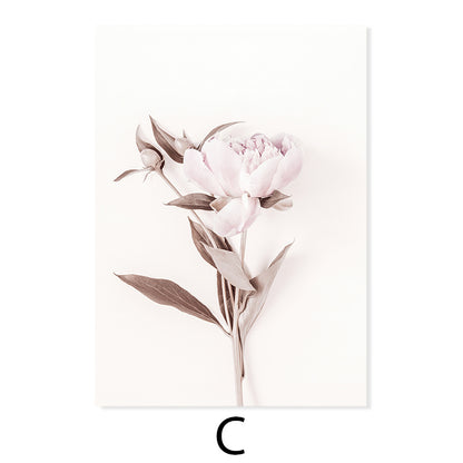 Elegant Peony Love Modern Oil Painting Poster