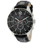 Montre Tommy Hilfiger Luke pour homme TH1791117 - Chronographe multifonction en cuir noir