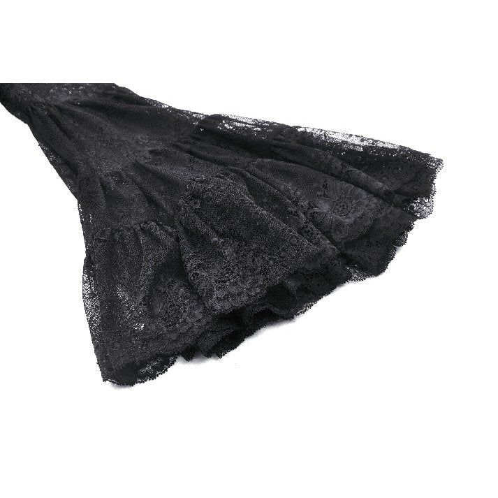 Haut Zuri gothique romantique en dentelle à manches cloche et poignets superposés Dark in Love