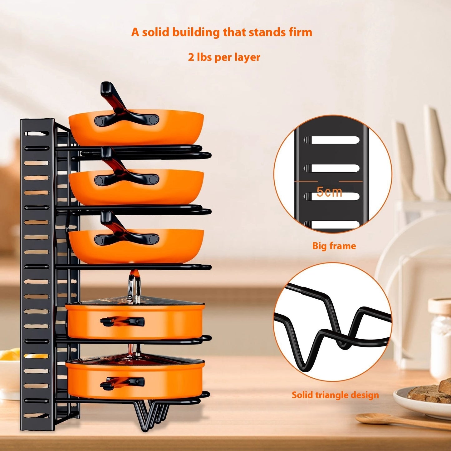 Detachable Pot Cover Rack