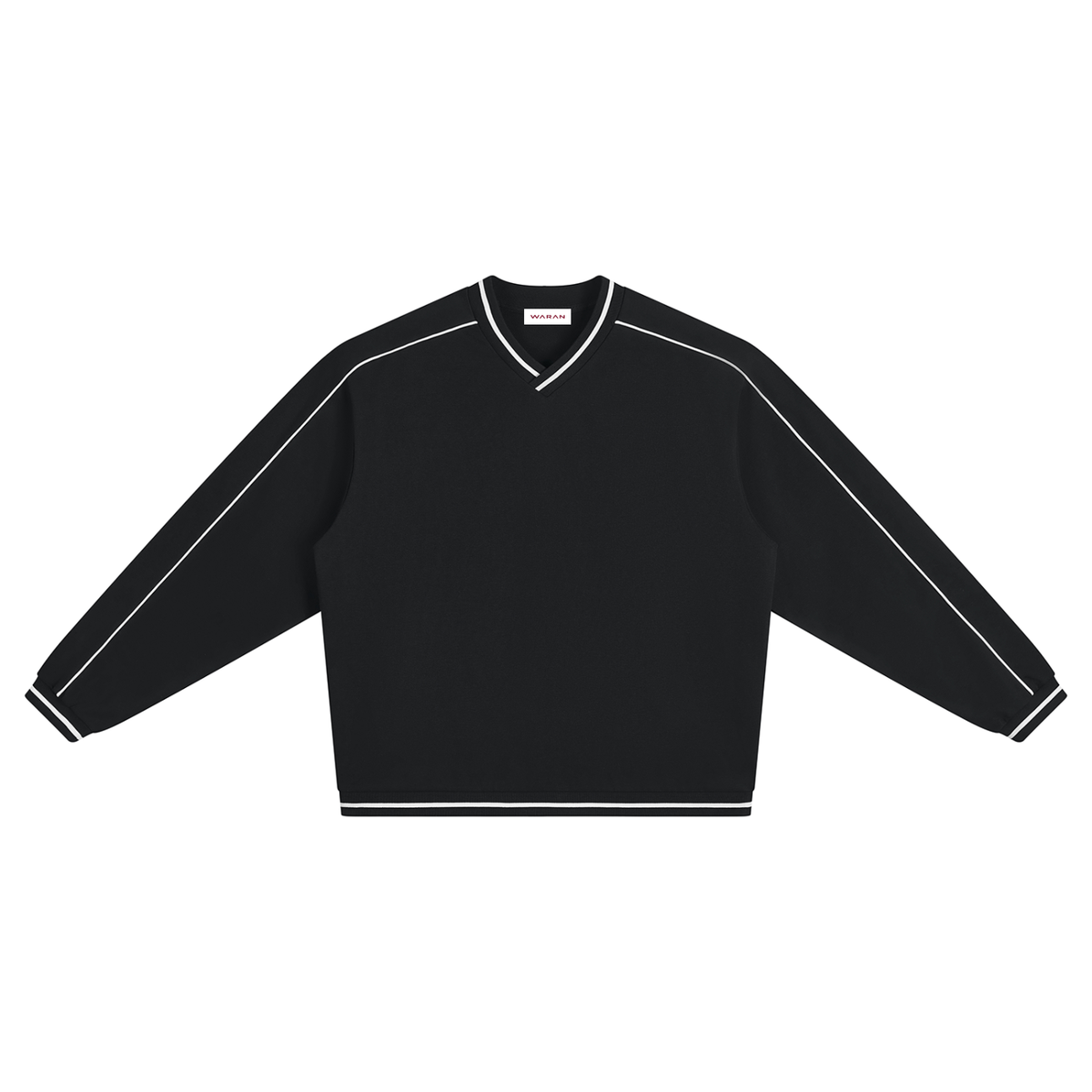 Unisex Color Block V-Neck Sweatshirt
