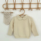 Kids Knitted Pullover Long Sleeve Lace Sweater