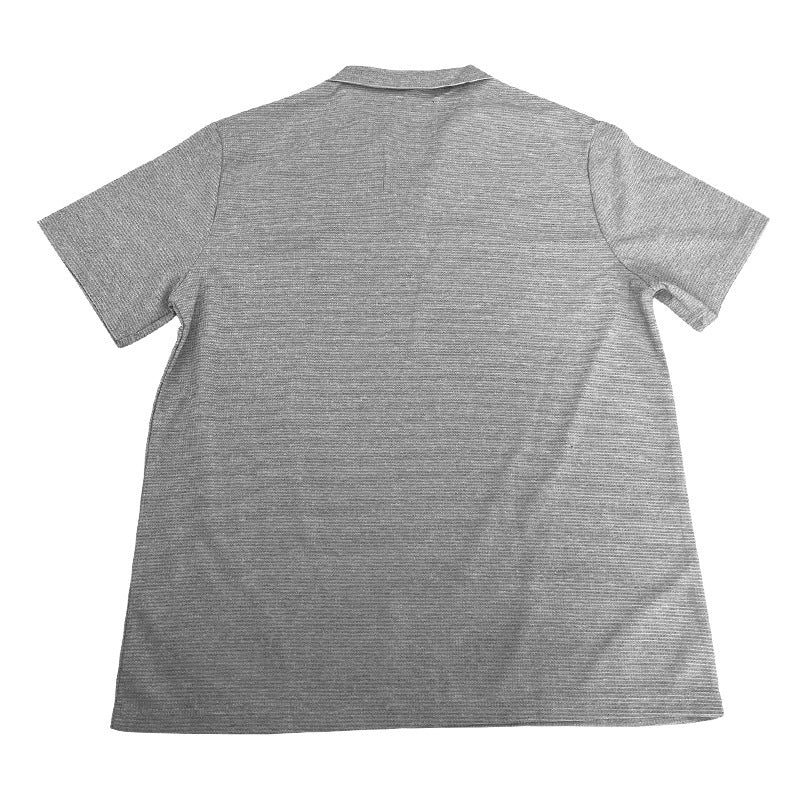 Waffle Lapel Short-sleeved V T-shirts