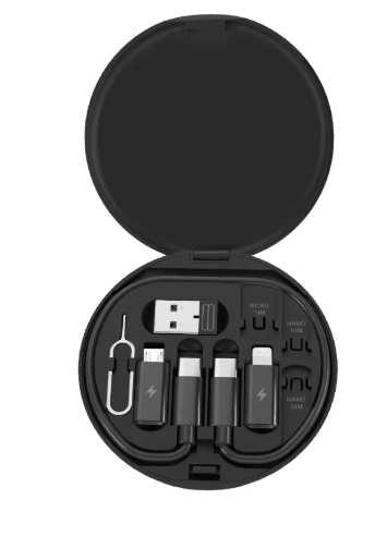 Kit d'adaptateur de câble de charge USB multi Type-C vers C 60W – Ensemble de conversion USB-C vers Lightning, USB-A/Type-C vers Micro/Type-C/Lightning – Charge rapide et transfert de données