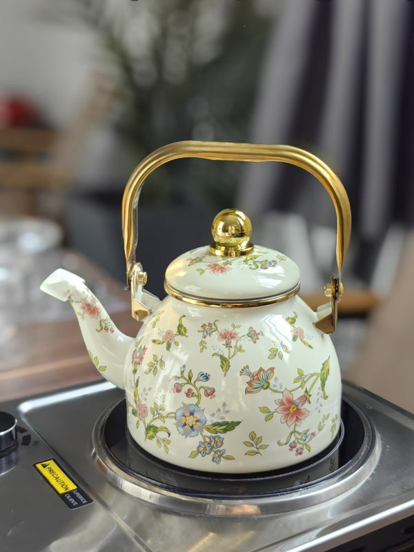 Théière d'extérieur émaillée