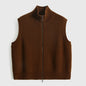 Women's Loose-Knit Wool Cardigan Vest