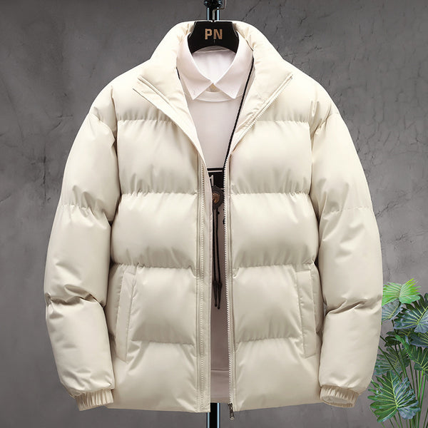 Mens Stand-collar Warm Plus Velvet Jacket - Stuffs & Savers