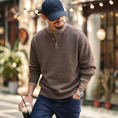 Color blocking long sleeved loose sweater