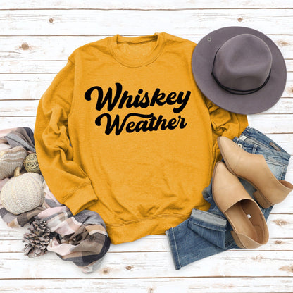 Lettered Casual Round Neck Long Sleeve Loose Sports Fashion Sweater