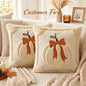 Plush Pumpkin Bow Pillows