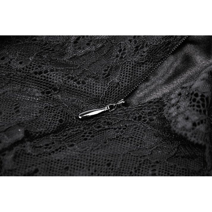 Dark in Love Nevaeh Gothic Lace and Mesh Mermaid Skirt