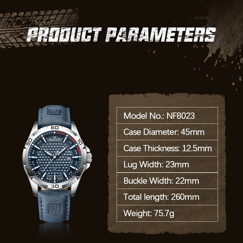 NAVIFORCE Quartz Watches Leather