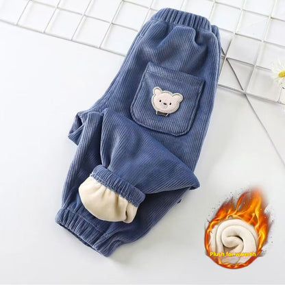 Kids Corduroy Casual Pants