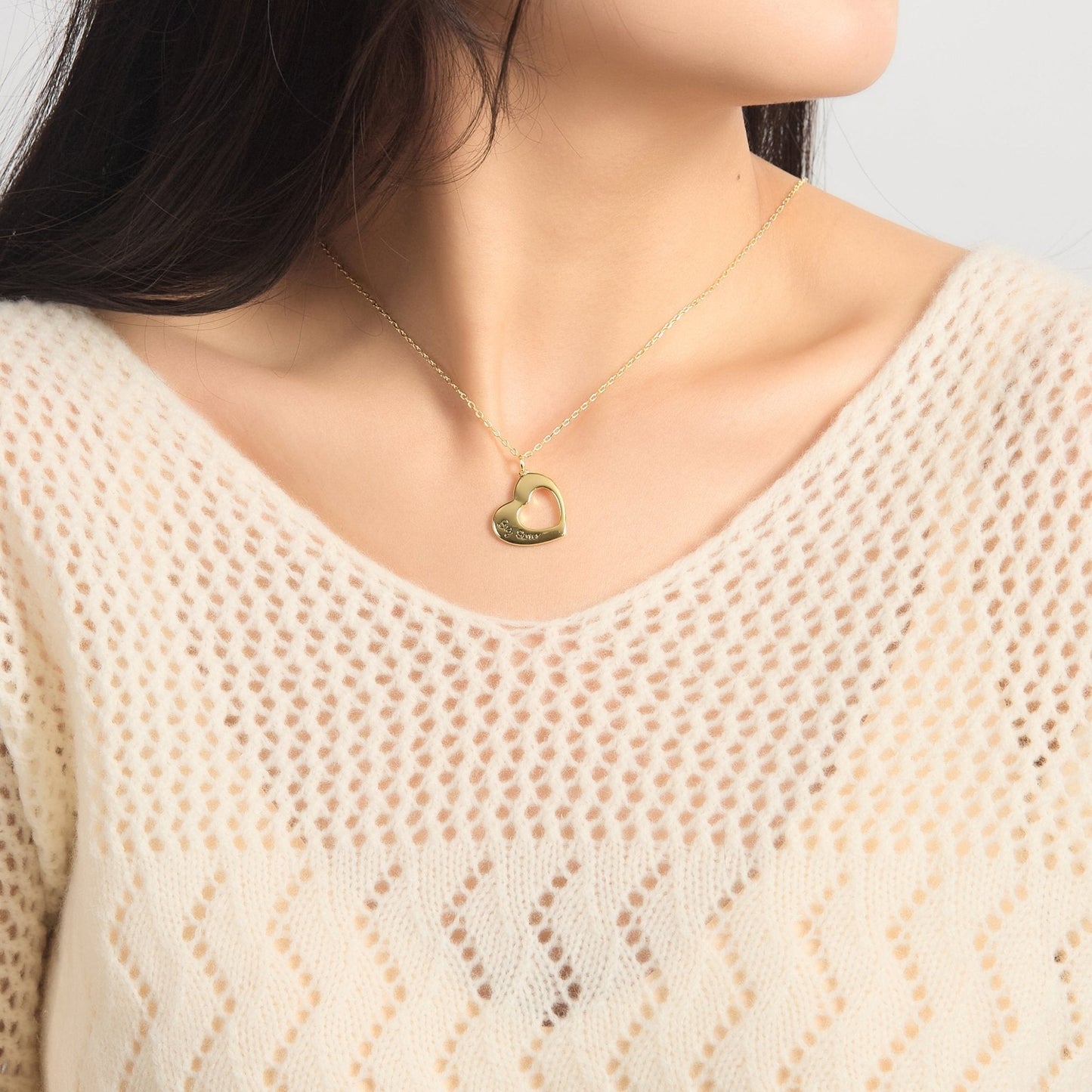 18k Gold Plated Big Sister and Little Sister Necklace Set with Quote Card