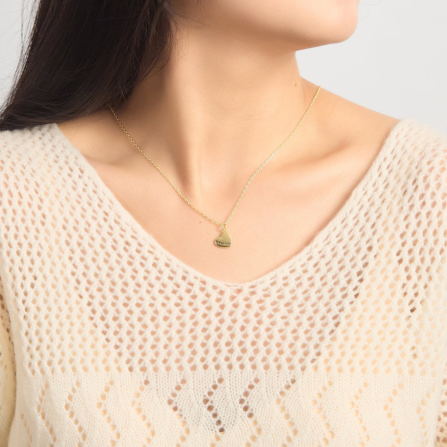 18k Gold Plated Mother and Daughter Necklace Set