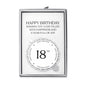 18th Birthday Heart Charm Stretch Bracelet with Quote Gift Box