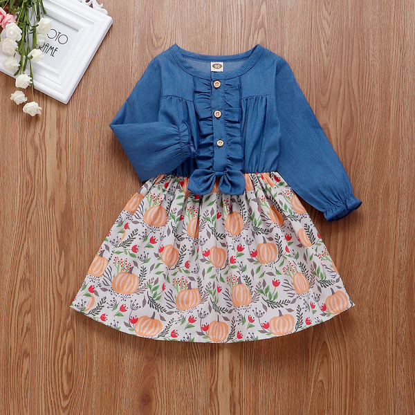 Denim patchwork dress - Stuffs & Savers