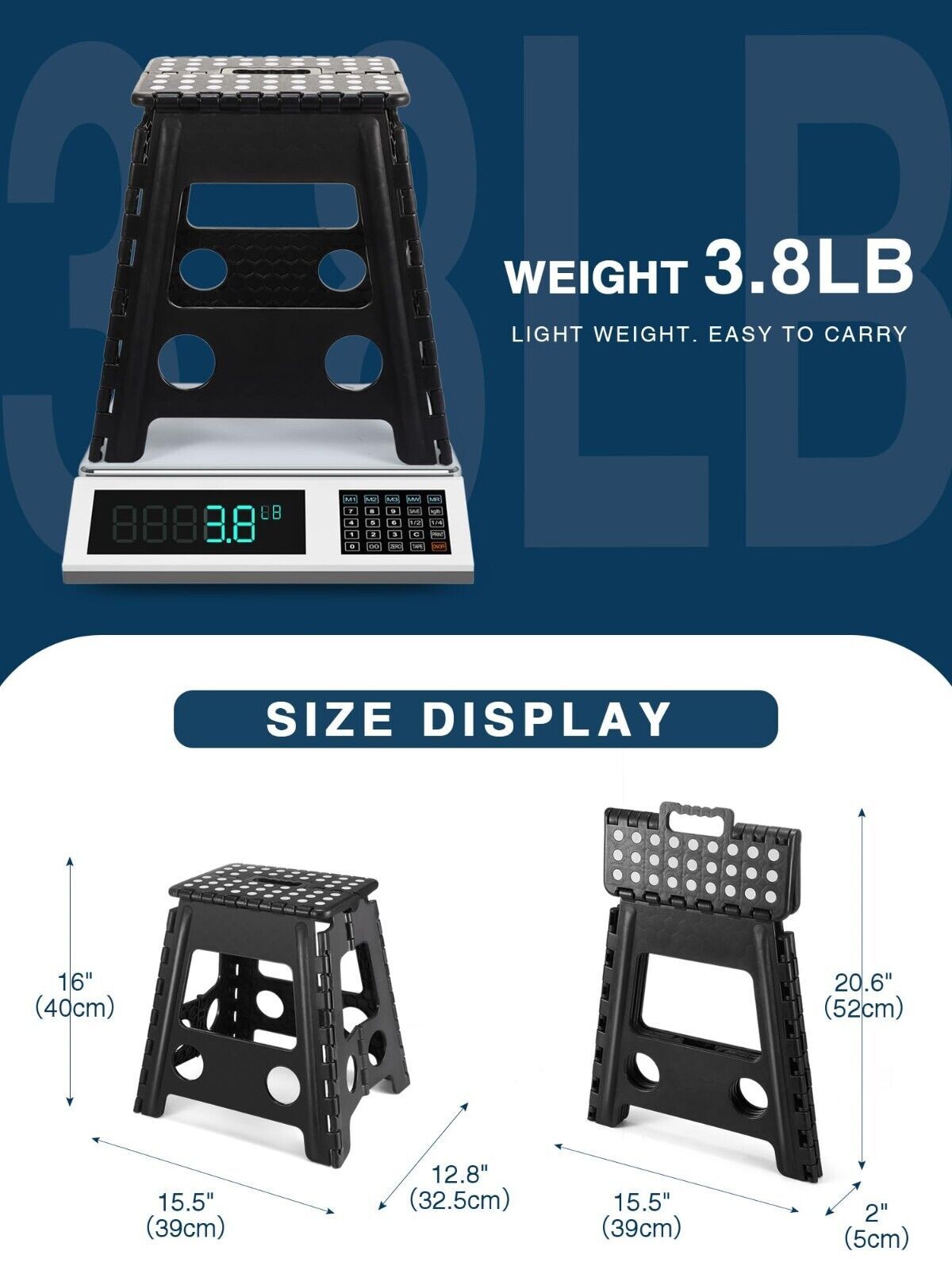 Heavy duty folding step stool-150kg
