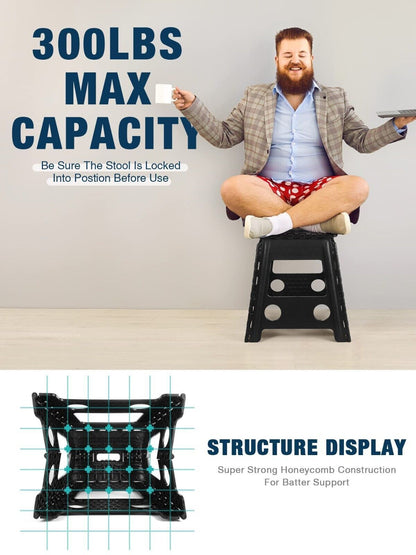 Heavy duty folding step stool-150kg