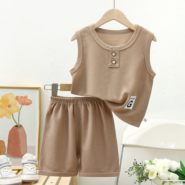 Baby Short-Sleeve Vest Two-Piece Set