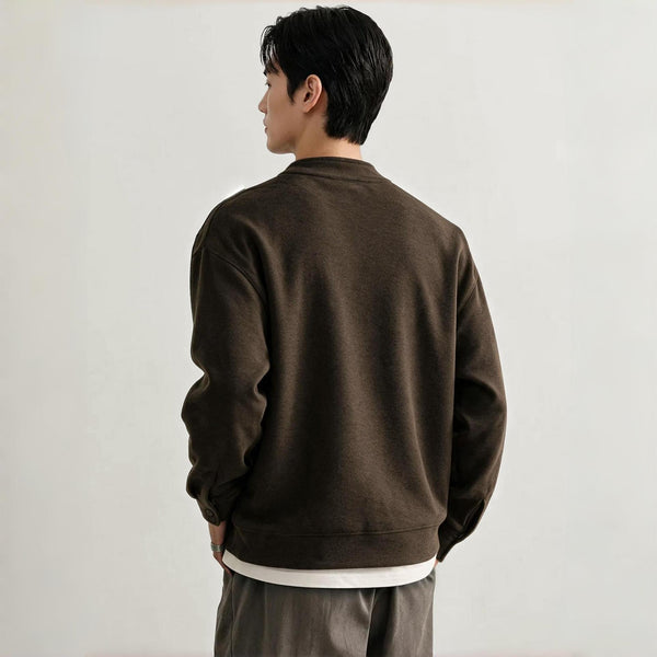Half Zip Stand Collar Fleece Sweatshirt