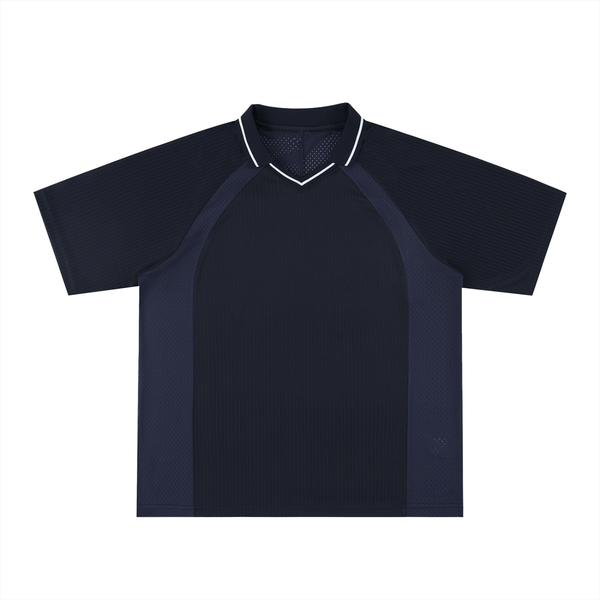 Striped V-Neck Soccer Jersey