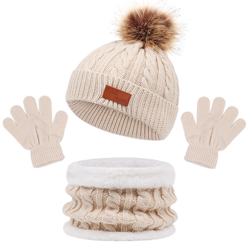 Baby Hat, Gloves, and Scarf Set Acrylic Fiber, One Size
