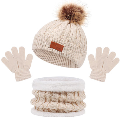 Baby Hat, Gloves, and Scarf Set Acrylic Fiber, One Size