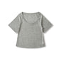 U-neck Mid-sleeve Loose T-shirt
