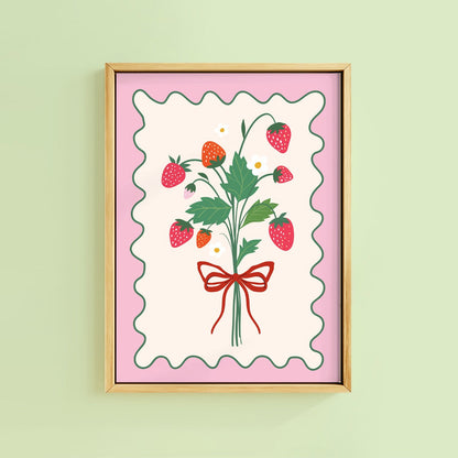 STRAWBERRY BUNCH PINK PRINT