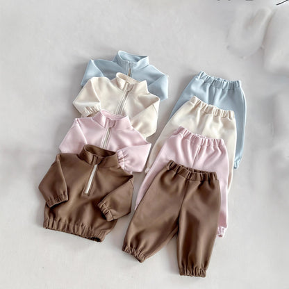 Kids' Insulated Two-Piece Tracksuit | Half-Zip Hoodie & Joggers