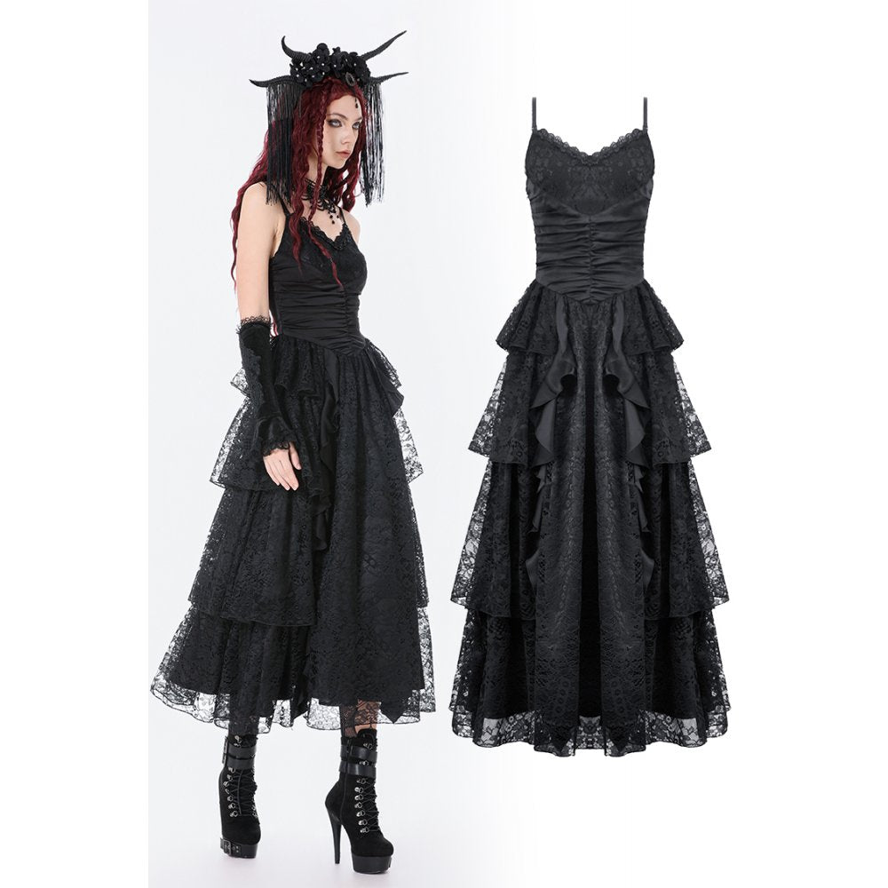 Robe gothique en satin et dentelle Dark in Love