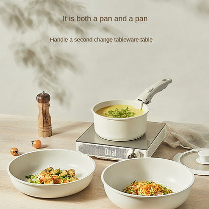 5-Piece Non-Stick Cookware Set with Detachable Handle