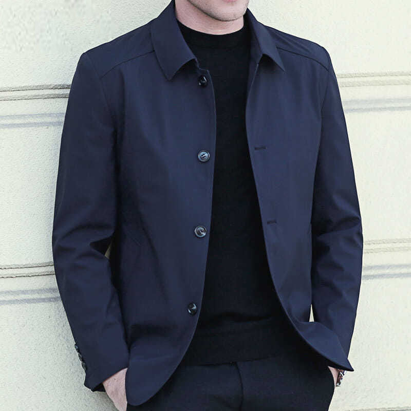 Men's Mid Length Single-breasted jacket