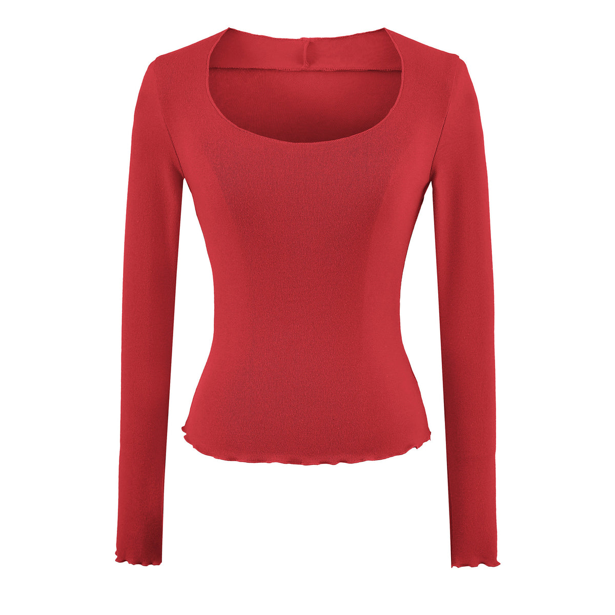 Women's U-Neck Long Sleeve T-Shirt