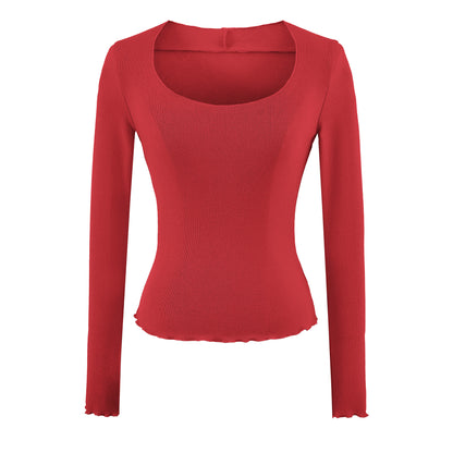 Women's U-Neck Long Sleeve T-Shirt