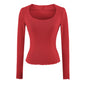Women's U-Neck Long Sleeve T-Shirt