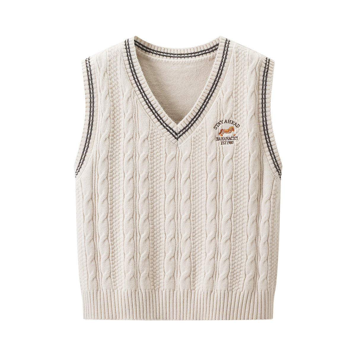 Women's Casual Fur-Collar Sweater Vest