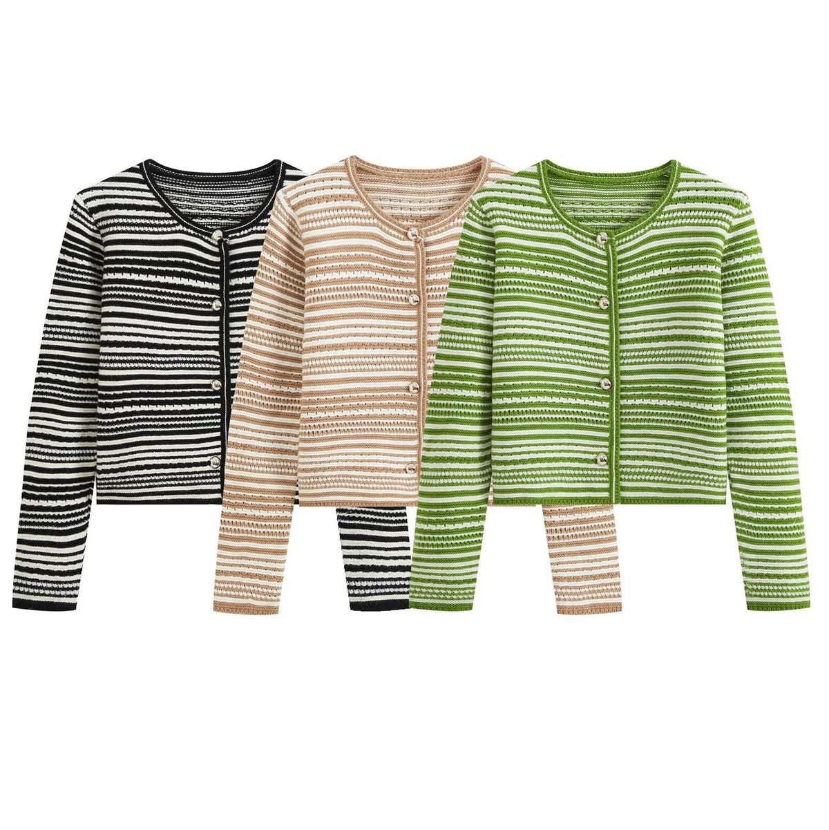 striped knitted sweater for women