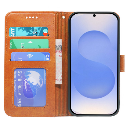 Étui portefeuille en cuir à rabat pour Samsung Galaxy S26 Series