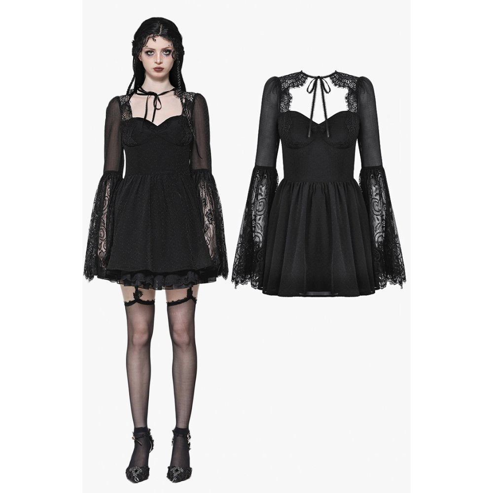 Robe en résille gothique à lacets Greta Dark Mystique de Dark in Love