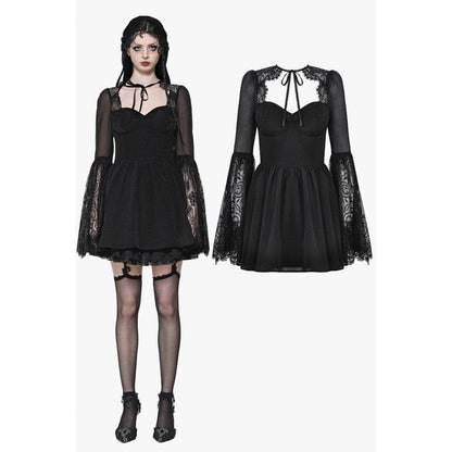Robe en résille gothique à lacets Greta Dark Mystique de Dark in Love