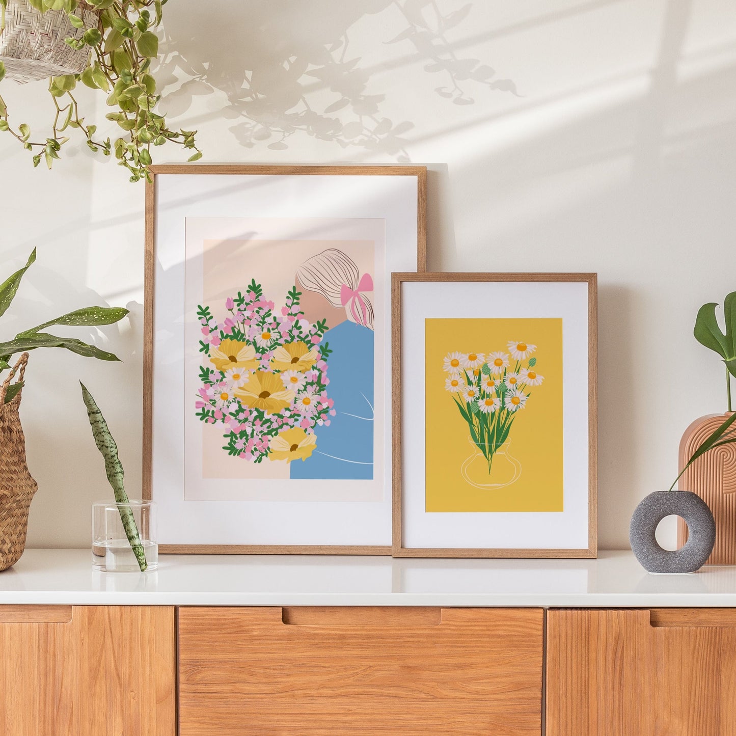 DAISY BUNCH IN GLASS VASE PRINT