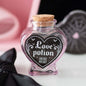 Gothic Gifts Love Potion Decorative Glass Heart Potion Bottle