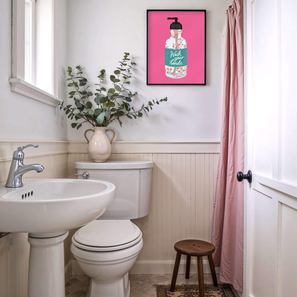 WASH YOUR HANDS WILD MEADOW PRINT