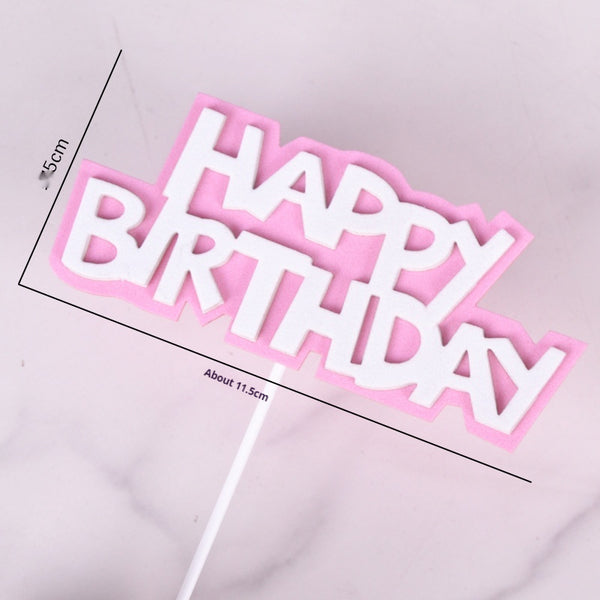 EVA Happy Birthday Cake Decoration Card
