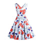 Retro Printed Maxi Sleeveless Dress Women