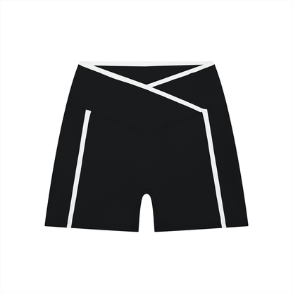 Women's High Rise Color Block Yoga Shorts 220GSM