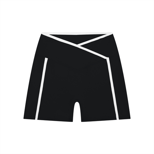 Women's High Rise Color Block Yoga Shorts 220GSM
