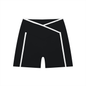 Women's High Rise Color Block Yoga Shorts 220GSM